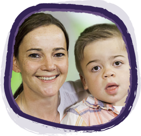 Natalie and Silas, mother and son who lives with Hunter syndrome