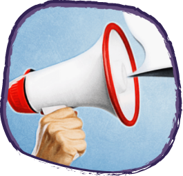 Red and white speaker for advocating