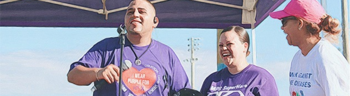 Avram and Monica advocating for Hunter syndrome